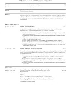 free template cv barista  contoh gambar template part time job description template