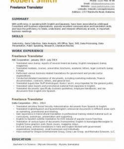 freelance translator resume samples  qwikresume standard job description template and sample