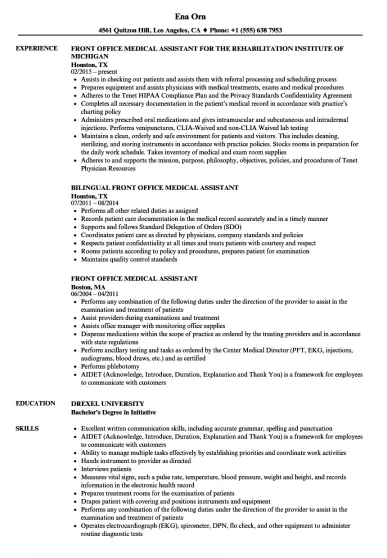 front office job description sample  master template front desk job description template
