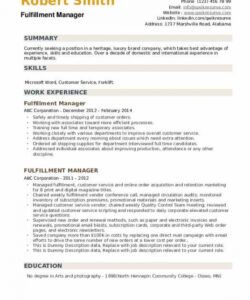 fulfillment manager resume samples  qwikresume e-commerce job description template