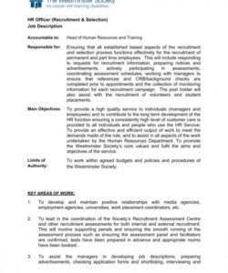 hr officer job description  gotilo investment officer job description template and sample