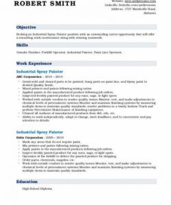 industrial spray painter resume samples  qwikresume painter job description template