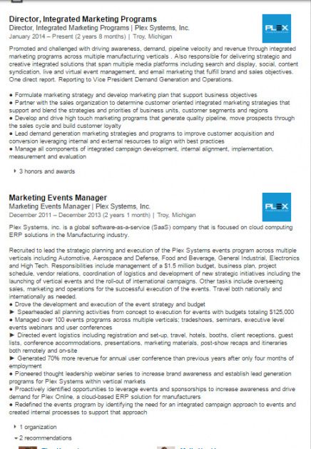 linkedin profile tips 60 ideas for marketers linkedin job description template
