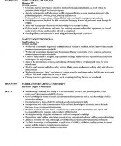 maintenance technician job description template project manager job description template and sample