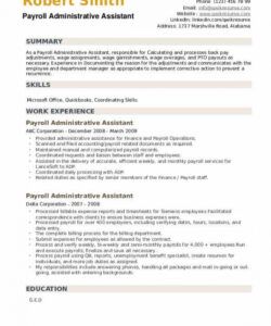 payroll administrative assistant resume samples  qwikresume e-commerce job description template and sample