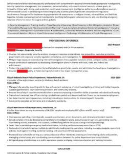 resume &amp;amp; linkedin profile example law enforcementpublic safety linkedin job description template and sample