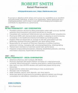 retail pharmacist resume samples  qwikresume service technician job description template and sample