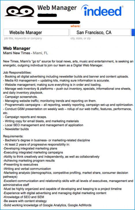 the new silicon valley website manager job description wordpress developer job description template pdf