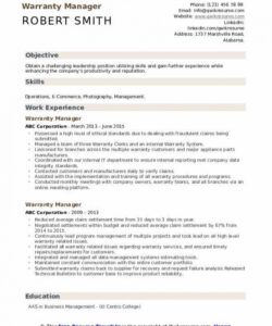 warranty manager resume samples  qwikresume e-commerce job description template