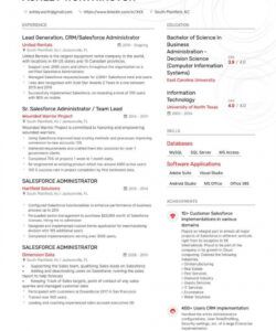 6 salesforce admin resume examples  salesforce administrator resume salesforce developer job description template