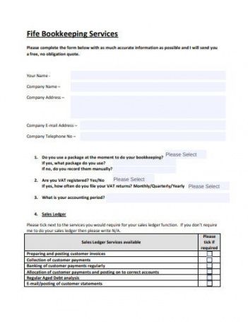 free 10 bookkeeping questionnaire templates in pdf  free &amp;amp; premium templates customer satisfaction form and analysis template doc