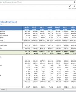 free profit &amp;amp; loss report with monthly trend  example uses comparable company analysis template pdf