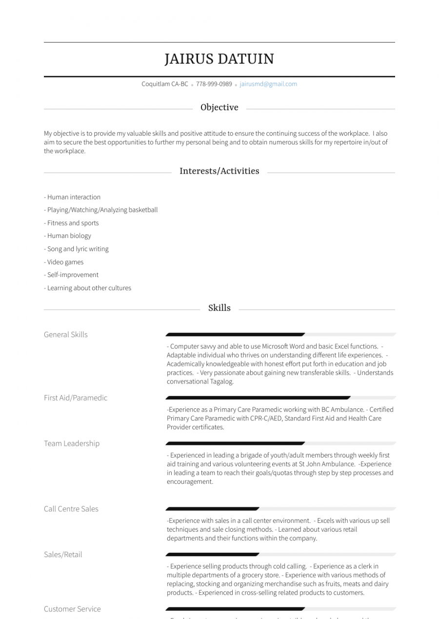 free warehouse worker  resume samples &amp; templates  visualcv warehouse worker job description template