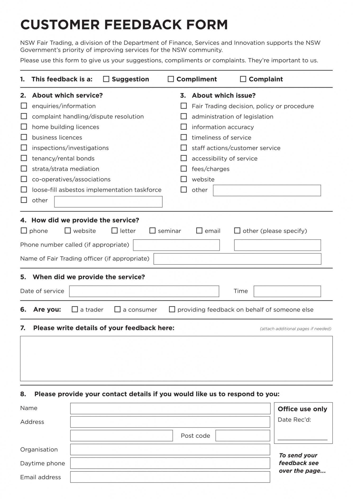 printable free 14 feedback review forms in pdf  ms word customer satisfaction form and analysis template excel