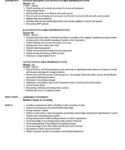 sample accounts payable resume accounts receivable job description template doc