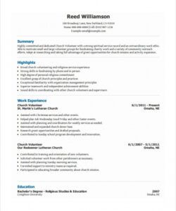 10 volunteer resume templates  pdf doc  free &amp;amp; premium templates church volunteer job description template