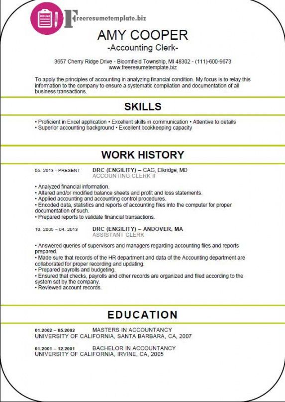 accounting clerk resume template ⋆ free resume templates accounting clerk job description template and sample