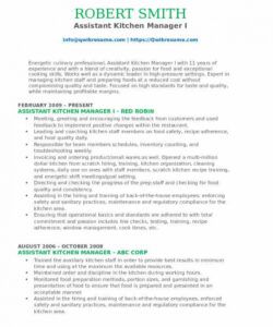 assistant kitchen manager resume samples  qwikresume kitchen manager job description template doc