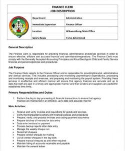 free 15 clerk job descriptions  pdf doc  free &amp;amp; premium templates accounting clerk job description template pdf