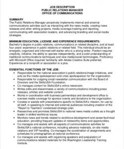 free 8 sample public relations job description templates in pdf  ms word social media manager job description template
