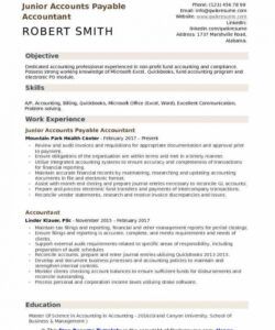 free accounts payable accountant resume samples  qwikresume junior accountant job description template doc