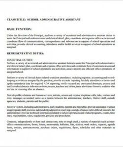 free administrative assistant job description template  10 free word pdf executive administrative assistant job description template pdf