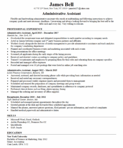 free administrative assistant resume  resume writing services executive administrative assistant job description template