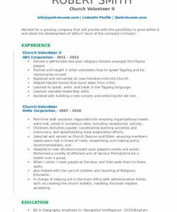 free church volunteer resume samples  qwikresume church volunteer job description template pdf