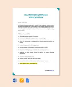 free field marketing representative job description template  google docs marketing manager job description template pdf