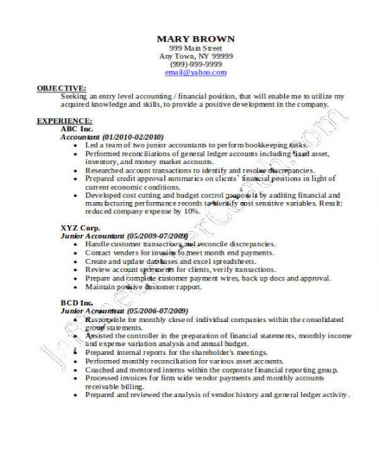 free free 36 accountant resume samples in ms word  pages junior accountant job description template and sample