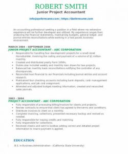 free project accountant resume samples  qwikresume junior accountant job description template pdf