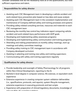 free safety director job description  velvet jobs safety director job description template pdf