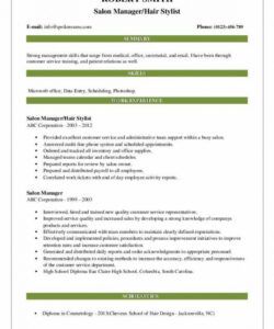 free salon manager resume samples  qwikresume salon manager job description contract template doc