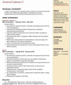 general laborer resume samples  qwikresume general laborer job description template doc