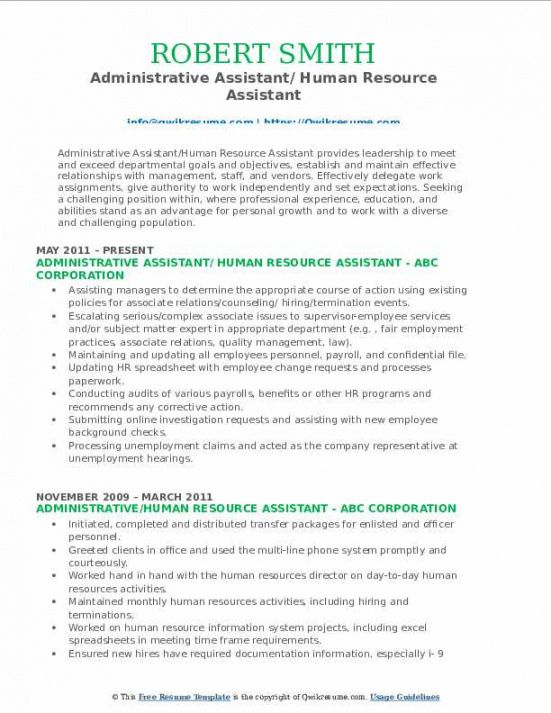 human resource assistant resume samples  qwikresume human resources assistant job description template doc