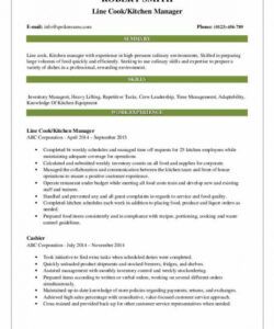 kitchen manager resume samples  qwikresume kitchen manager job description template and sample