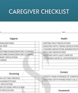 caregiver daily log  etsy senior caregiver daily checklist template samples