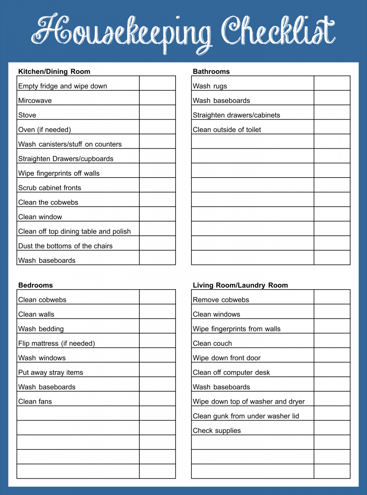 editable best printable room cleaning checklist printablee com  vrogueco hotel room cleaning checklist template