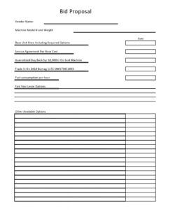 editable bid document template free  printable templates bid no bid checklist template pdf