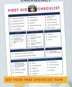 editable first aid kit checklist template first aid box checklist template doc