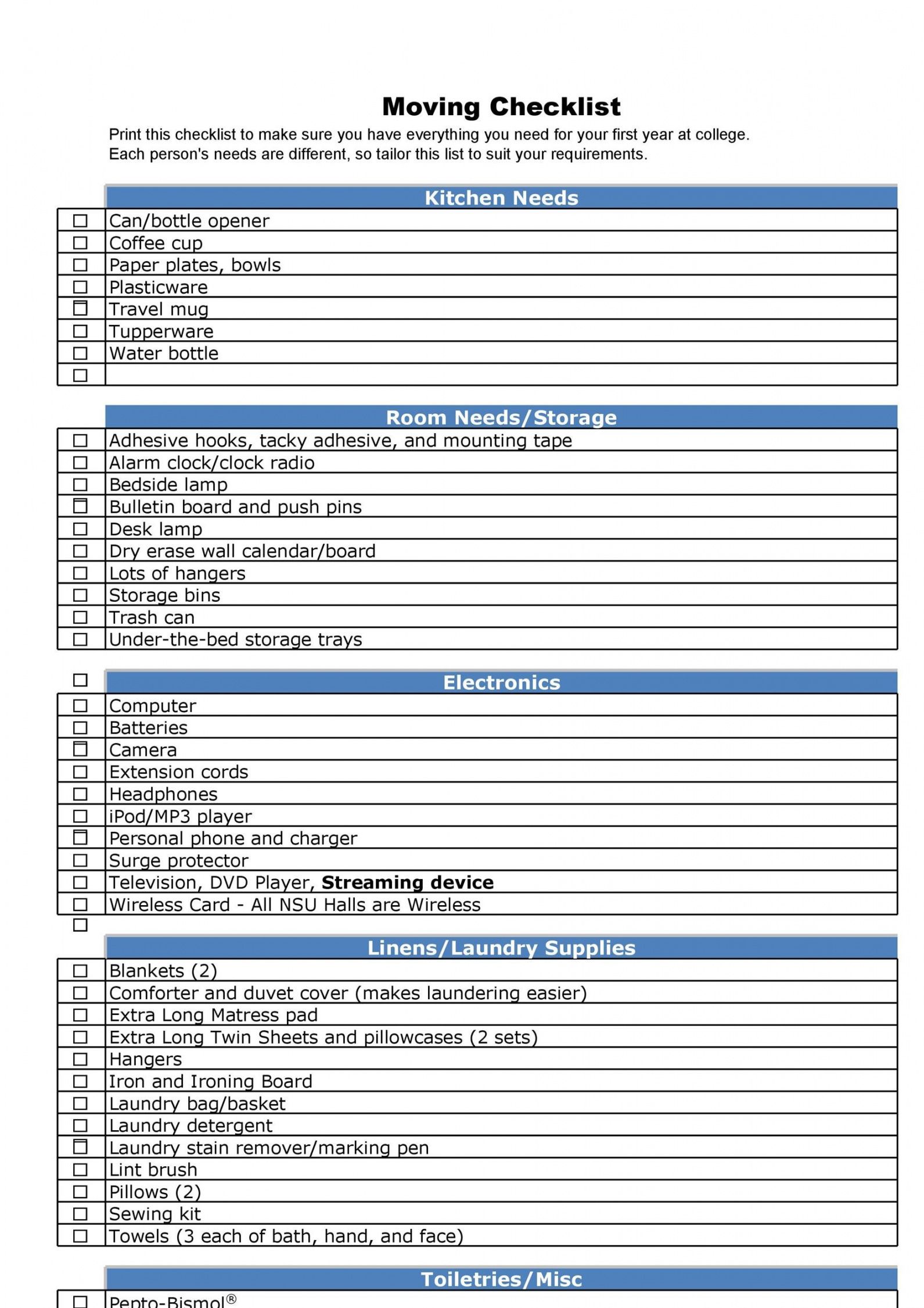 editable first  new apartment checklist  40 essential templates ᐅ templatelab apartment move in checklist template examples