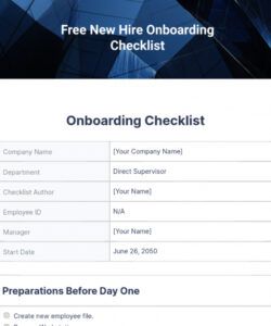 editable free onboarding checklist templates &amp;amp; examples  edit online &amp;amp; download  template onboarding checklist for new hires template samples