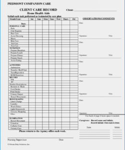 editable free printable caregiver checklist senior caregiver daily checklist template excel