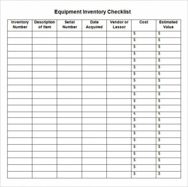 editable inventory checklist  gotilo fire truck inventory checklist template examples