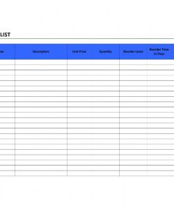 editable inventory list checklist office supply inventory list template excel