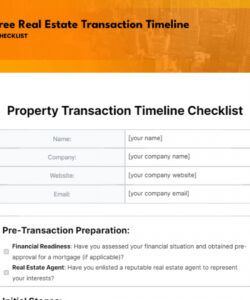 editable real estate transaction timeline checklist template  edit online real estate transaction checklist templates samples