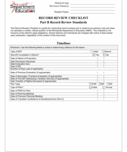 editable record review checklist part b 8111 batch record review checklist template excel