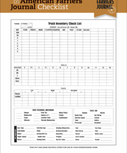 editable truck inventory checklist fire truck inventory checklist template