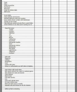 excel cleaning schedule template weekly house cleaning checklist template