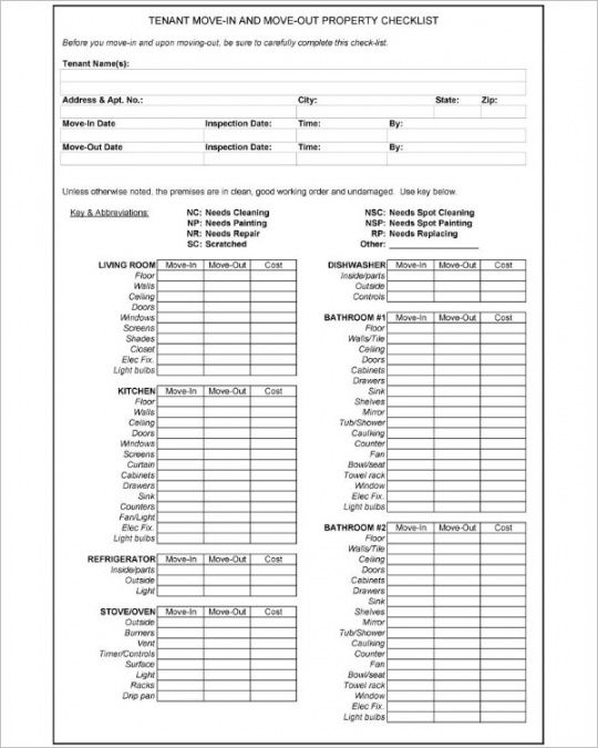 free 46 download free moving checklist templates today! move in move out checklist template samples